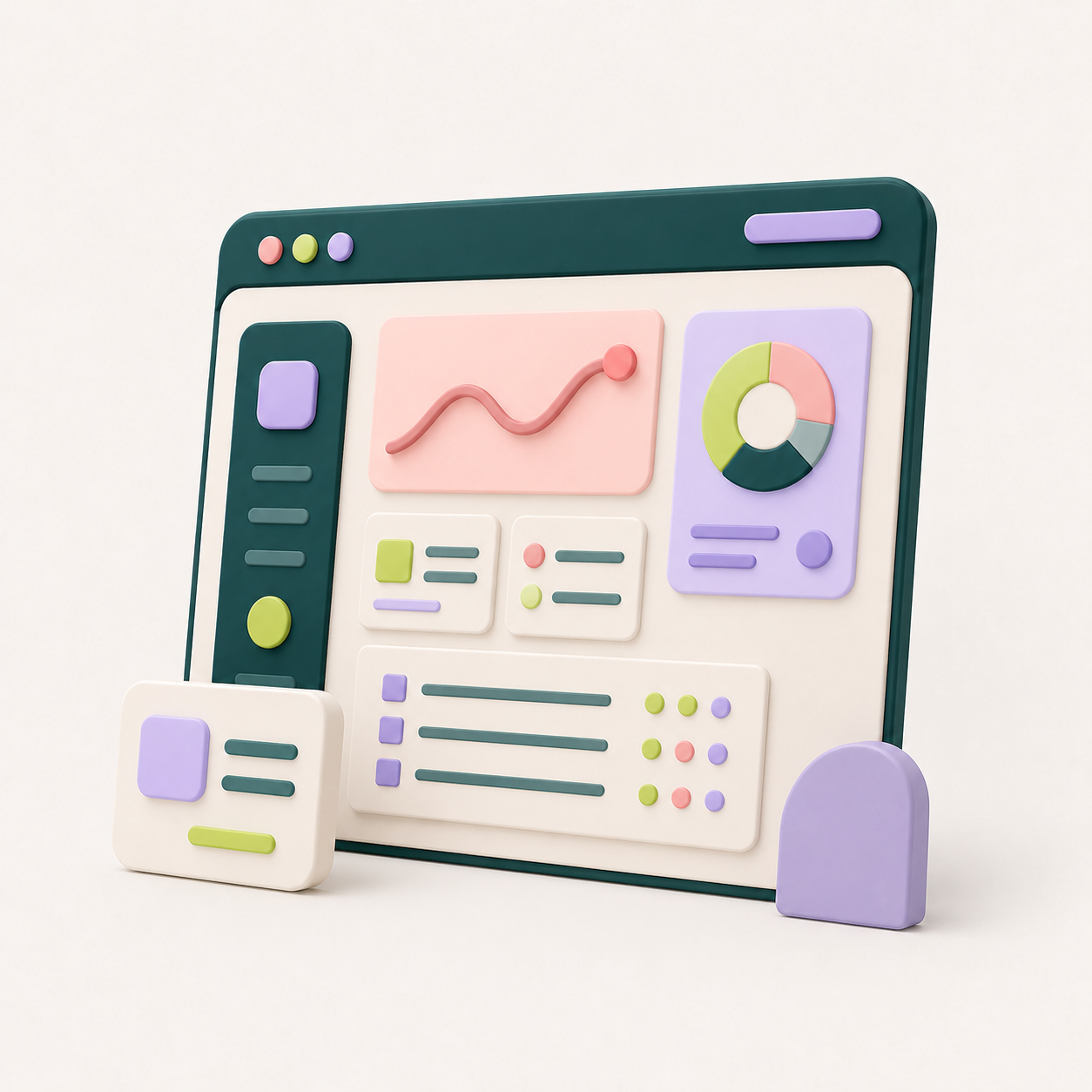 Dashboard modular con paneles, gráficos y controles